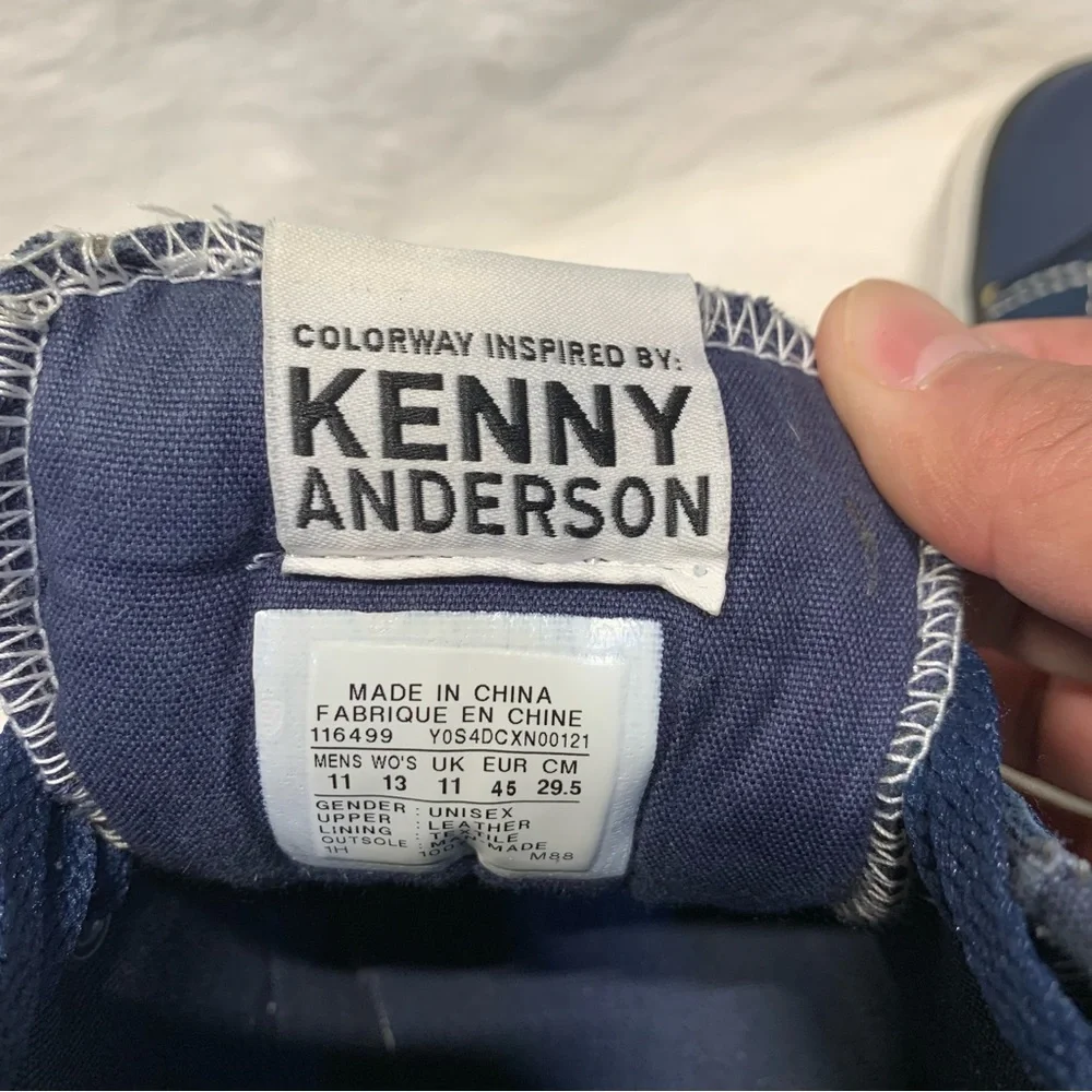 Converse All Star Kenny Anderson Mens Blue/White Mid Top Shoes Lace Up Size 11